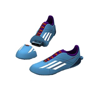 Blue football boot USB flash drive